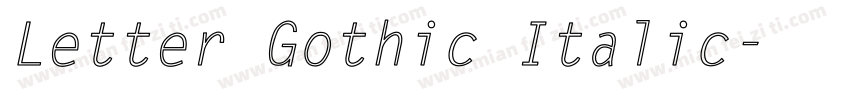Letter Gothic Italic字体转换